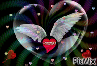 cuore con ali анимиран GIF