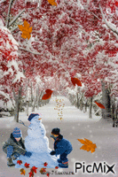 Snowey Autumn - GIF animado gratis