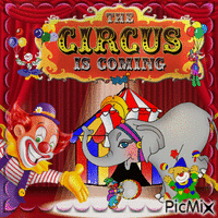 cirque clown animovaný GIF