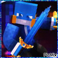 Minecraft en bleu