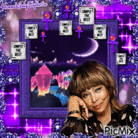 {Tina Turner in Purple} - 免费动画 GIF