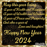 Happy New Year 2024 - Gratis geanimeerde GIF