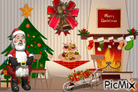 Llegada de Santa Claus animasyonlu GIF