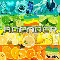 Agender Pride! Citrus flag version