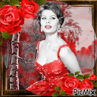 Sophia Loren animovaný GIF