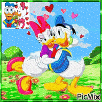 Daisy and Donald Duck - Бесплатни анимирани ГИФ