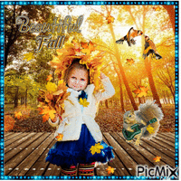 2020 Beautiful fall children 动画 GIF