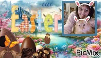 happy easter moi et ma cannelle 2024 - GIF animado grátis