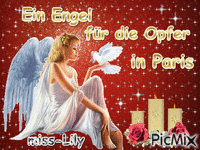 Ein Engel für die Opfer in Paris - GIF animé gratuit