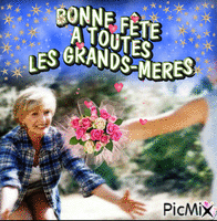 Concours "Bonnes fêtes à toutes les mamies de France et du monde entier" - GIF animé gratuit