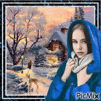 Paesaggio invernale - Animovaný GIF zadarmo