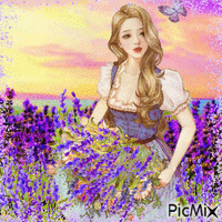 Woman in lavender field/contest