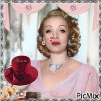Marlène Dietrich "bisous" - GIF animé gratuit