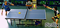 tenis de mesa. GIF animé