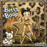 betty Boop Imprimé  en animal