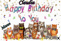 Buon compleanno Claudia - Безплатен анимиран GIF