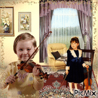 Violinista. - Darmowy animowany GIF
