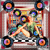 Lp pin up 50s' 动画 GIF