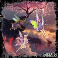 mysterious fairy land GIF animado
