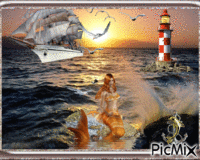 bord de mer - GIF animado grátis