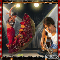 Flamenco dancer - GIF animé gratuit