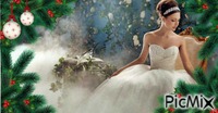the christmas bride GIF animé