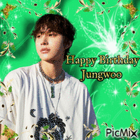 Happy Birthday Jungwoo - GIF เคลื่อนไหวฟรี