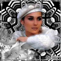 Femme en noir et blanc - Δωρεάν κινούμενο GIF