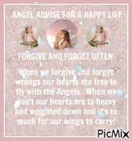 Angel Advise Poem - Безплатен анимиран GIF