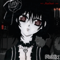 Yuki Cross with rat ~ Still Doll | Vampire Knight - GIF animé gratuit