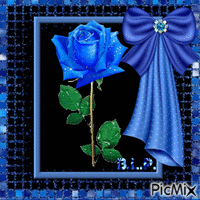 rose blue - GIF animé gratuit