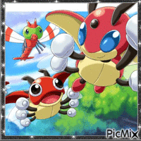 Printemps - Pokémon Ladyba - 免费动画 GIF