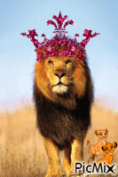 roi lion анимированный гифка