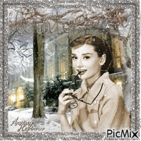 Audrey Hepburn - kar manzarası
