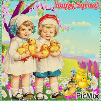 Happy Spring 8 - Ingyenes animált GIF