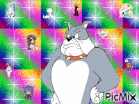 Giff Picmix Tom et Jerry Spike créé par moi GIF animé