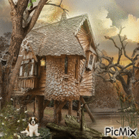 Ein außergewöhnliches Baumhaus - GIF animate gratis