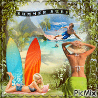 surf d'été - Безплатен анимиран GIF