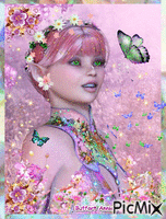 fée au papillons 动画 GIF