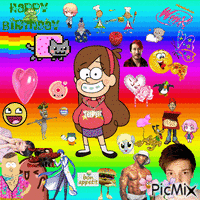 Mabel rainbows GIF animé