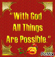 With God All Things are Possible - GIF animado grátis