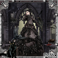 Gothic witch - Free animated GIF