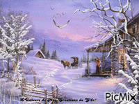paysage hiver animeret GIF