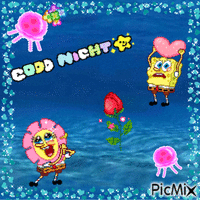 spongebob goodnight gif GIF animé