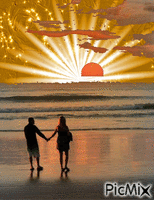 ηλιοβασιλεμα ρομαντικο - GIF animado gratis