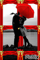 cd couple i the rain - Безплатен анимиран GIF