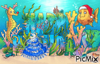 Christmas under the sea - Darmowy animowany GIF