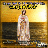 Quem tem fé na Virgem Maria, compartilha! animovaný GIF
