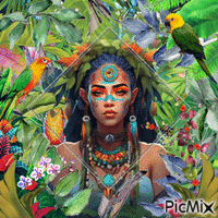 Jungle Woman Animated GIF
