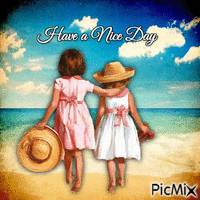 Have a Nice Day Girls by the Sea - Безплатен анимиран GIF